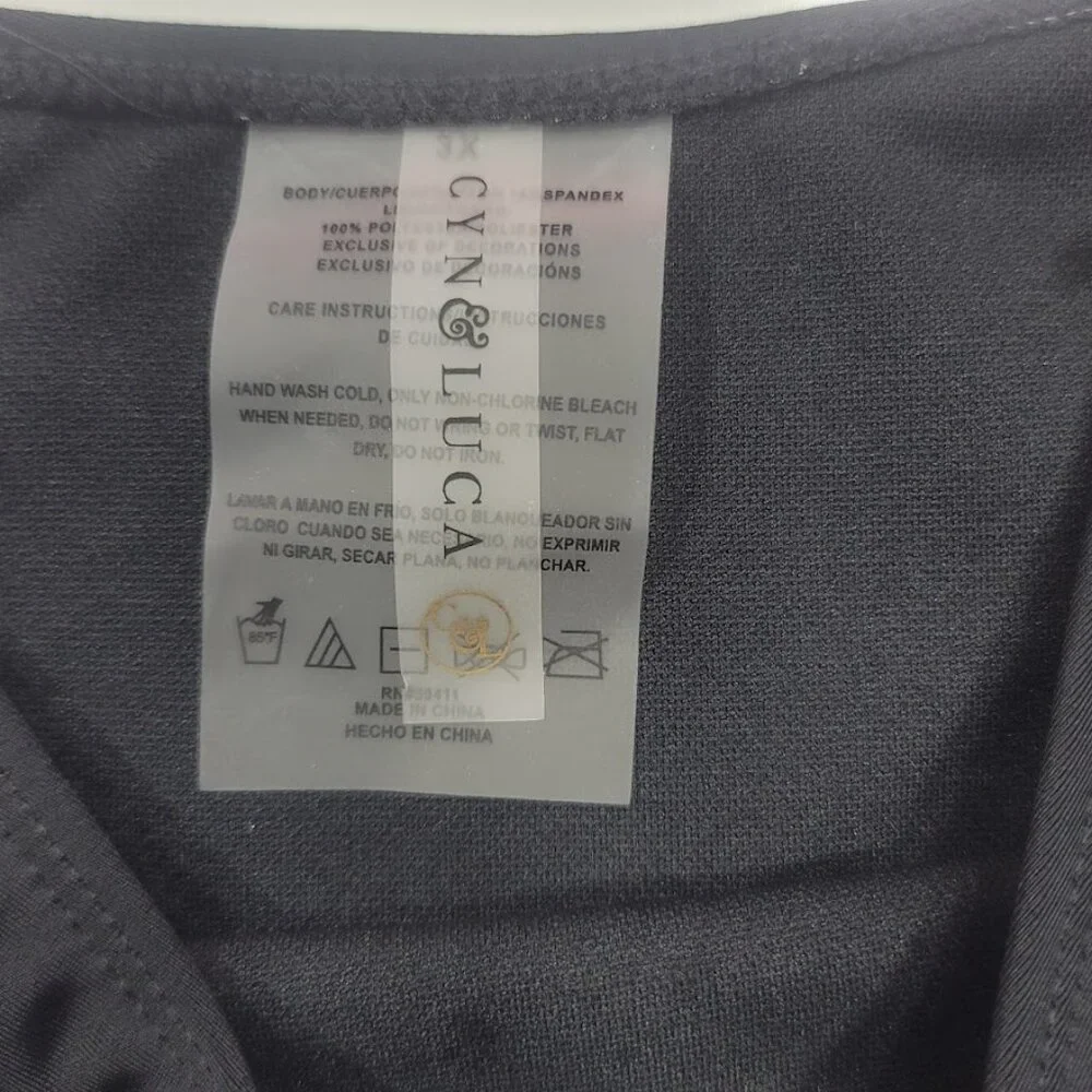 Cyn & Luca Colorblock Cut Out One Piece Swimsuit 3X - Picture 13 of 16